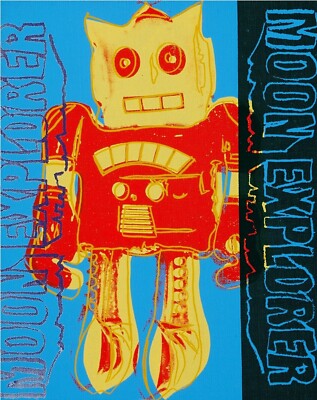 ANDY WARHOL Pop Art Poster or Rolled Canvas Print "Moon Explorer (Toy ...