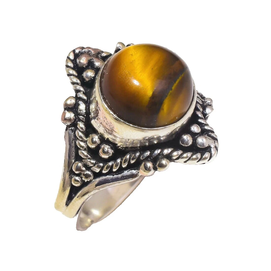 虎眼石棕色 8.5 戒指时尚戒指