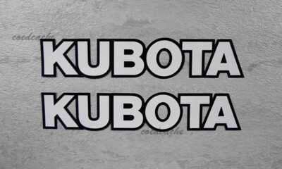 2x KUBOTA TRACTOR size 9.75'' decal stickers diesel, 4x4, Loader, Excavator, Skid