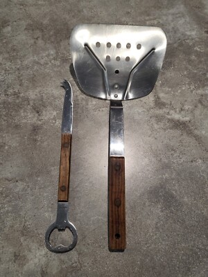 Vintage Wide Serrated Edge Spatula And Bottle Opener Cheese Knife Server VERNCO