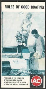 AC MARINE SPARK PLUG Advertiser BOATING RULES Booklet 1964 General Motors