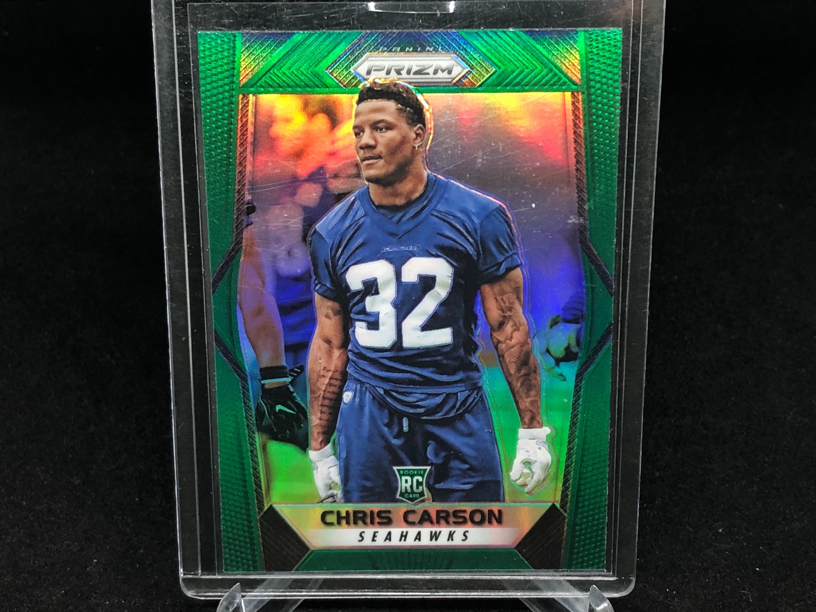 CHRIS CARSON 2017 PANINI PRIZM GREEN PRIZMS ROOKIE RC # 212