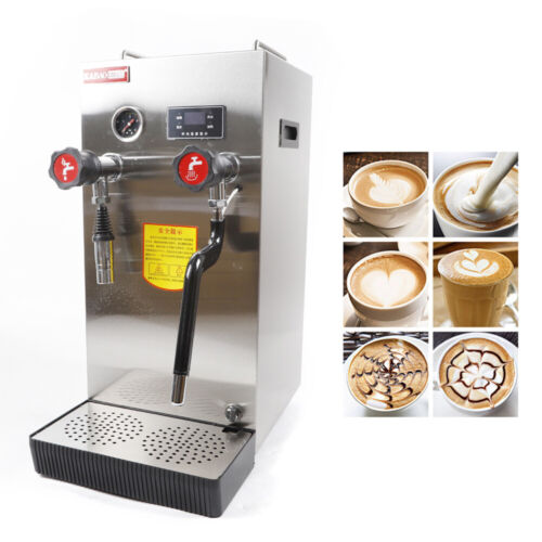 8L Commercial Water Boiler Steam Milk Foam Machine for Coffee Making 2.5KW - Picture 1 of 10