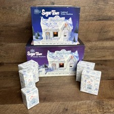 Precious Moments SUGAR TOWN TRAIN STATION 150193 Complete 6 Piece Collectors Set