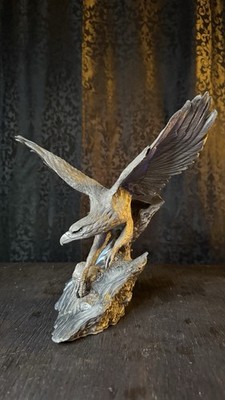 Paul Brunelle bald eagle Pewter Heavy Sculpture / Alaska Chillkat Preserve