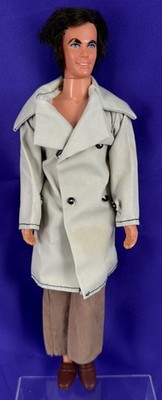 1968 Mod Hair Ken Doll from Mattel Trench Coat Brown Pants Brown  Shirt Shoes