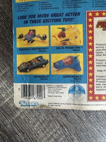 Vintage Kenner Super Powers 1985 Firestorm 23 Back MOC - Picture 13 of 13