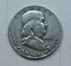 ❤️ 1951-S Franklin Half Dollar Circulated Condition