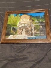 Original Acrylic Painting Dollywood Grist Mill Pigeon Forge TN Signed K Mulligan
