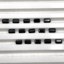 Natural Black Spinel Octagon Cut Loose Gemstone Lot 65 Pcs 3 5 MM 25 CT