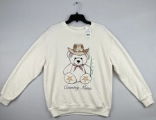 Zoe  Liv Women  s Country Music Teddy Bear Graphic Sweatshirt Size MEDIUM