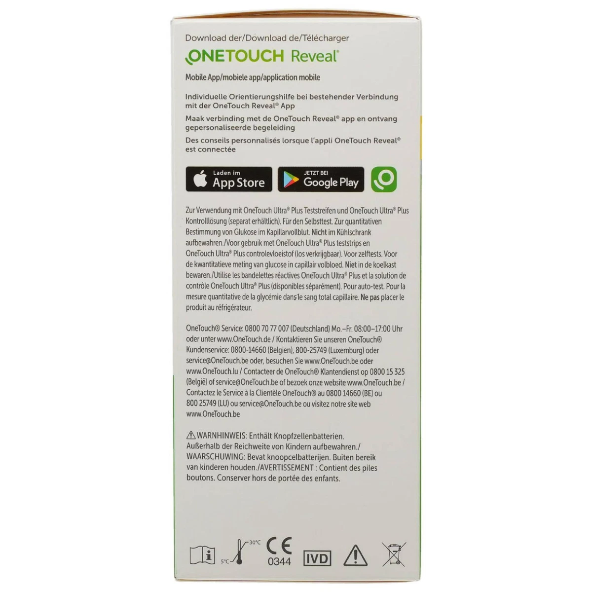 Medidor de glucosa en sangre ONE TOUCH Ultra Plus Reflect.mg/dl, PZN 14385185