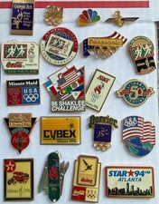 Lot Of 20 Advertiser Promo 1996 Atlanta Olympic Games Collector Pins Coke, 3M