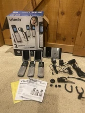 VTech DS6672-4 Cordless Phone Answering System 3 Handset Connect Cell Bluetooth