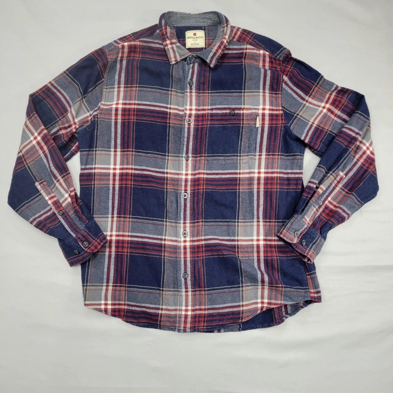 Woolrich Men's Large Plaid Flannel Shirt Cotton Casual Outdoor Button-Up Top
Opens in a new window o