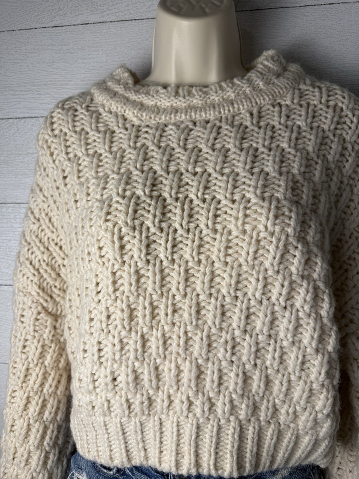 Universal Thread Chunky Cable Knit Wool Sweater I… - image 2