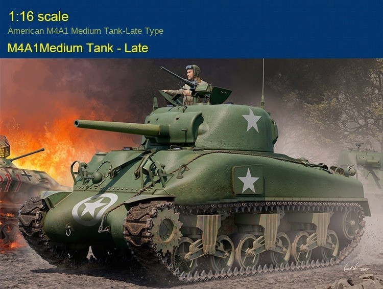 Trumpeter 61617 1:16 M4A1 Sherman Medium Tank - Late Model Kit