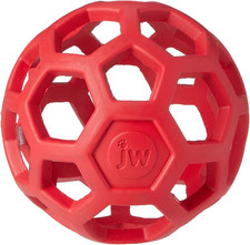 JW Hol-Ee Roller Dog Toy Treat Ball Durable Rubber Dog Toy, Chew Treat Dispensin