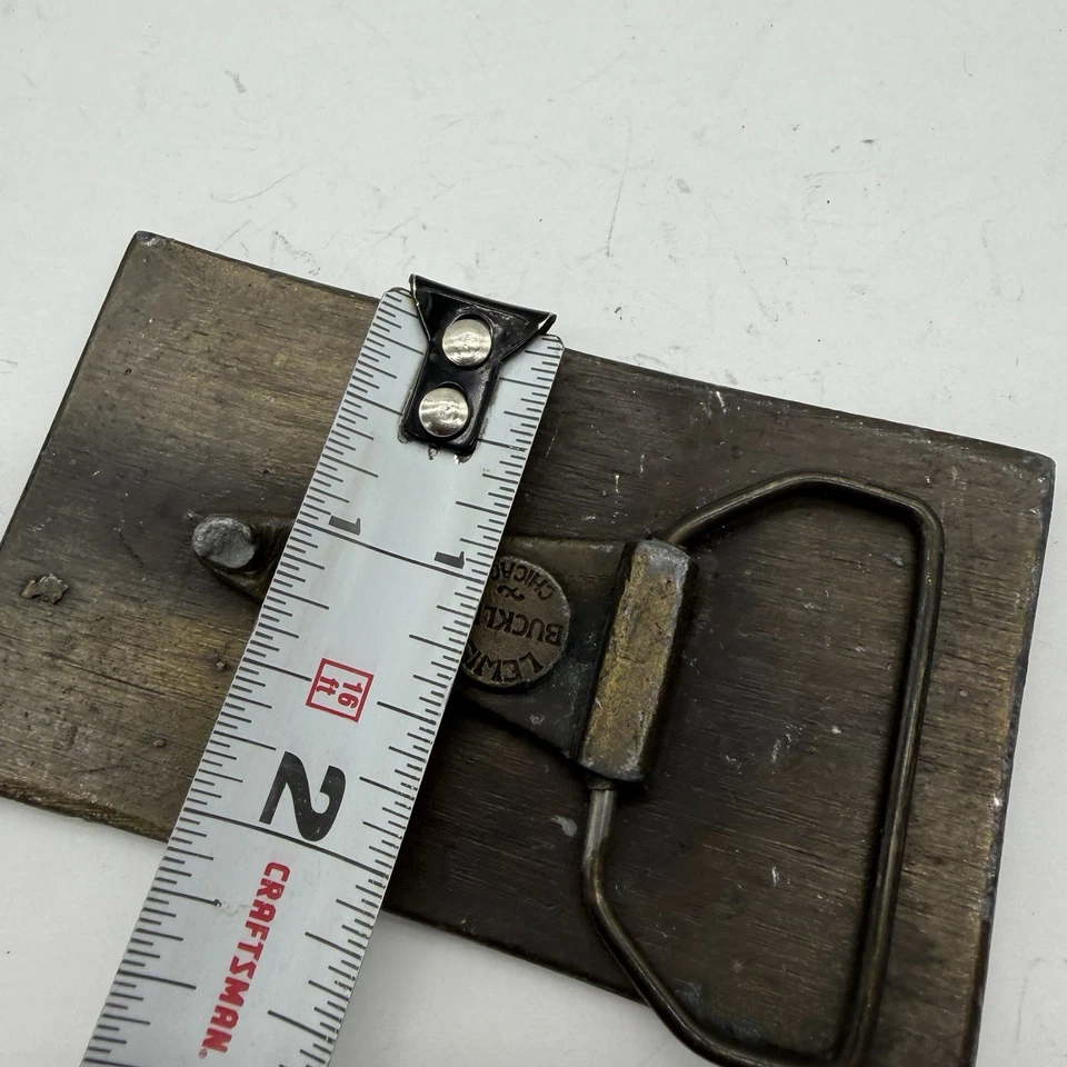 Fivela de cinto vintage bronze Acapulco ouro FALHA** - Imagem 2 de 4