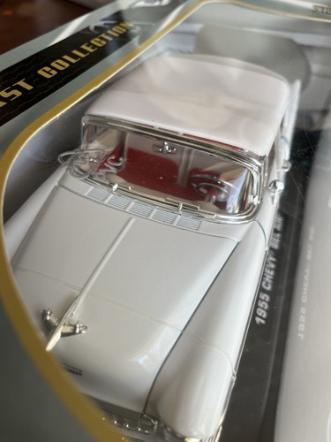 Motor Max 1955 Chevy Bel Air blanco fundido a presión modelo de coche coleccionable escala 1/18 - Imagen 10 de 14