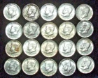 20 Kennedy Half Dollars--40% Silver--1965–1969; Original Family Collection, 230g