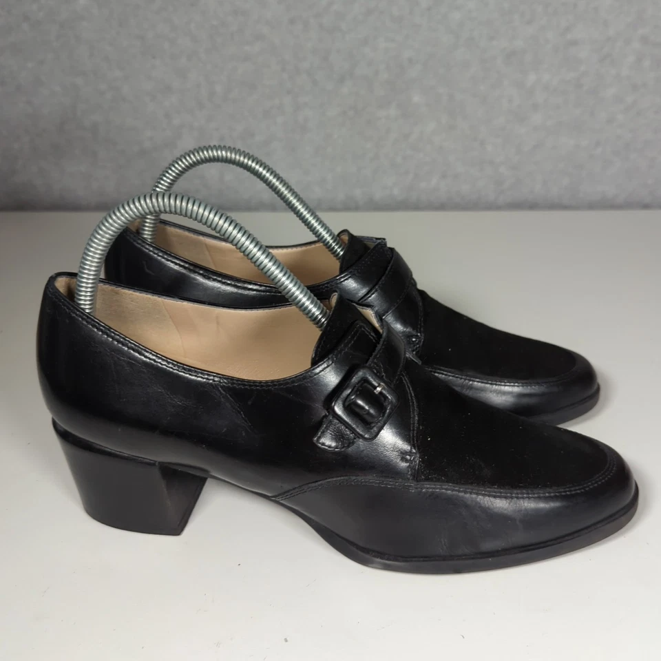 Enzo Angiolini 10M Negro Tacones Gruesos Zapatos de Bomba Escuela Niña Juegos con disfraces Mary Jane Foto 2 de 4