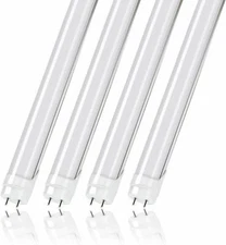 JESLED T8 4FT LED Light Bulbs 24W 5000K G13 Frosted Cover Bulb - 8 Pack