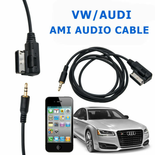 1.5M 3.5mm Jack Audio AUX Adapter Cable Wiring Lead AMI MMI For Audi VW Portable - Picture 2 of 4