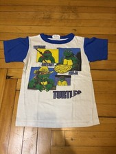 Vintage 1990 Teenage Mutant Ninja Turtles TMNT Boys Medium White T-Shirt USA