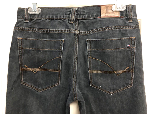 TOMMY HILFIGER Big Boys REVOLUTION Straight Leg JEANS - Whiskered - Sz 16 /30x29 - Picture 12 of 18