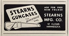 Stearns Mfg Co Guncases Zip-Styled St Cloud MN Vintage Print Ad 1952