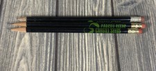 Vintage Black Green Cargill Seeds Sharpened Pencil Lot Of 3