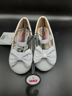 JOSMO Toddler Girls White Slip on Shoes Size 5   NEW WITH TAGS