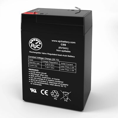 AJC Battery Compatible with Ott Lite 571PN3 Better Vision 6V 5Ah Spotlight