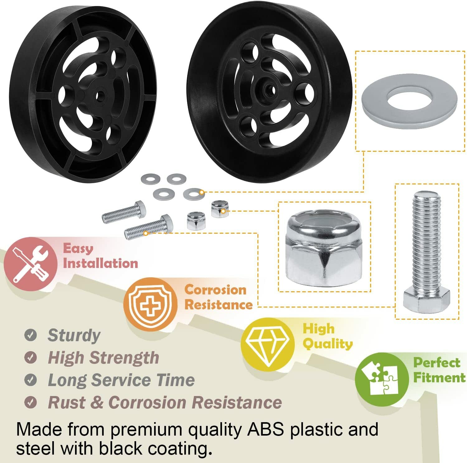 KU09140BK Air Bag Cradle for Full Suspension Travel for Firestone Air Lift