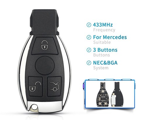 2x Non-Transponder Ignition Keys For Mercedes-Benz – Fits Multiple Models