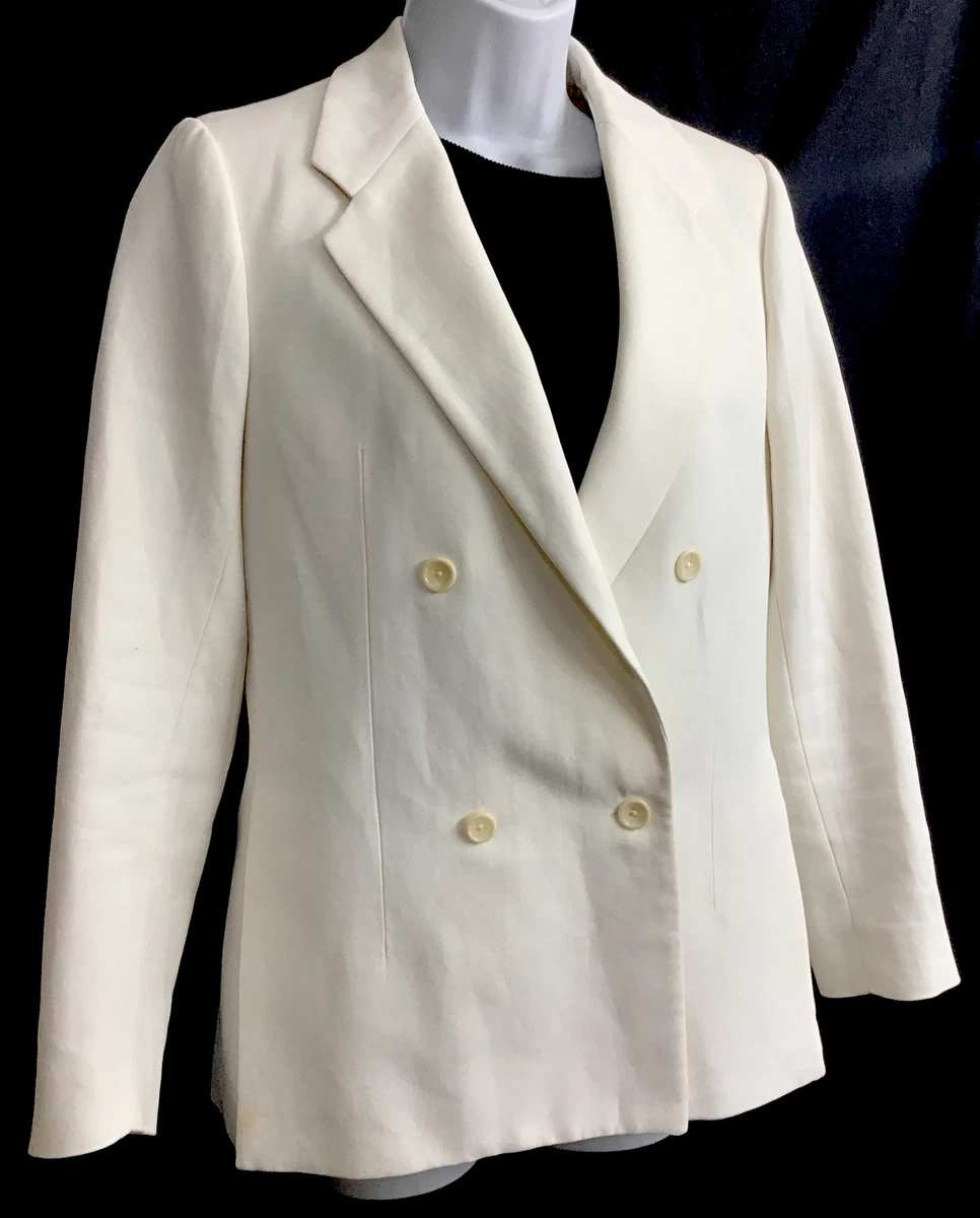 Ladies white linen blazer cheap