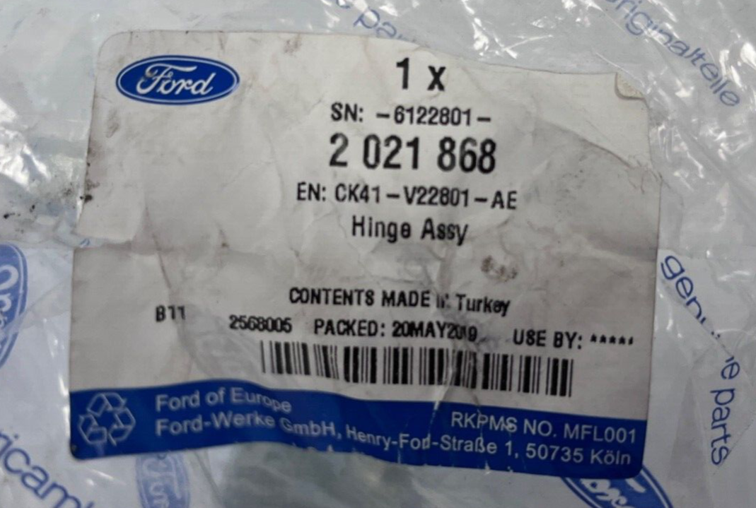 Genuine Ford TRANSIT Door Hinge 2021868 Front Left Hand Upper for  