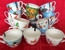 English Portobello By Design Bone China Christmas Coffee Mug Cup YOU PICK ONE