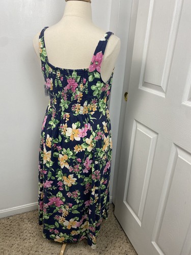 Old Navy XL Floral Sundress Linen Blend Cottage Beachy Tropical - Picture 10 of 16