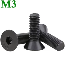 M3 Metric Grade 10.9 Alloy Steel Countersunk Flat Head Hex Socket Screws Bolts