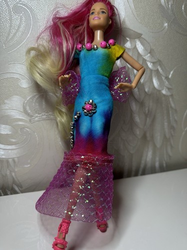 Barbie Ähnliche Doll & Dress Puppe Modepuppe Mit Kleid Mit lange Haare - Bild 4 von 12