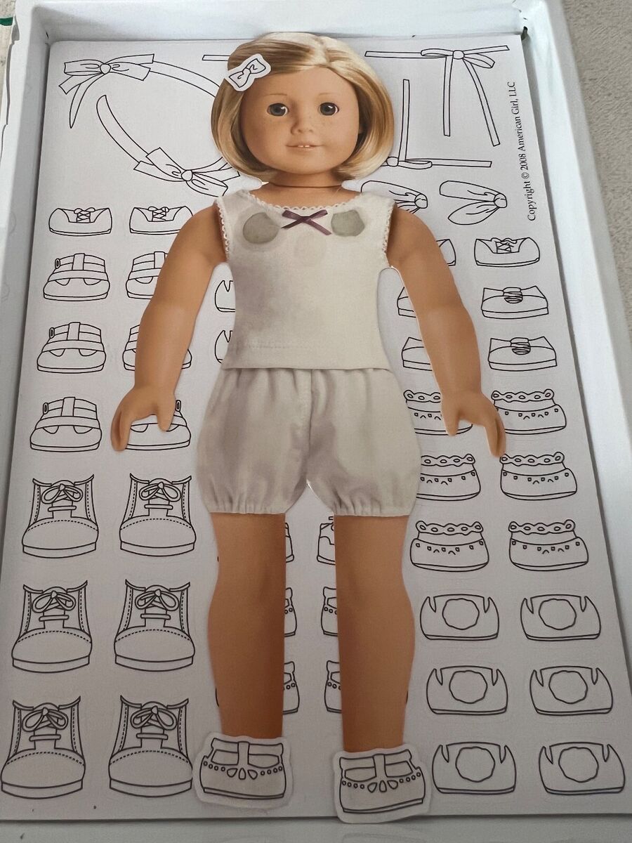 American Girl Kit Fashion Studio Paper Doll Clothing Design Book Kit