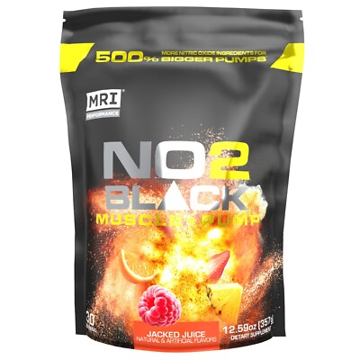 MRI Performance NO2 Black Pre-Workout Nitric Oxide Pump S7 Citrulline 30 Serving