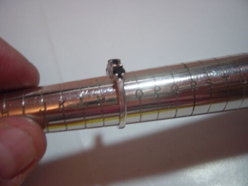 Vintage Solid Silver Ring-Stunning genuine golden citrine & black spinels-Size N - Picture 9 of 9