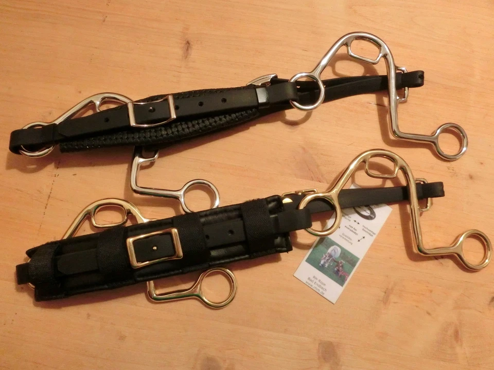 RHRH - FÜR REITER & HUND S-Hackamore BioThane acciaio inox ottone senza dentizione distanza cinghia nasale gel RHRHde