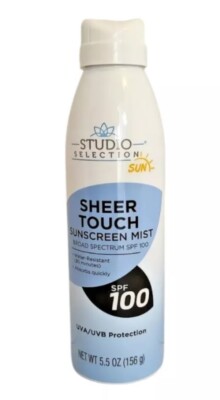 Studio Selection Sheer Touch Sunscreen Mist Broad Spectrum SPF 100 - 5.5 oz