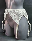 Suspender Belt Stockings Soft Seductive Lace Silky Slim Sexy New Ivory (SB54)