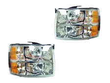 For 2008-2010 Chevrolet Silverado 1500 Head Lights Driver & Passenger Side LH+RH