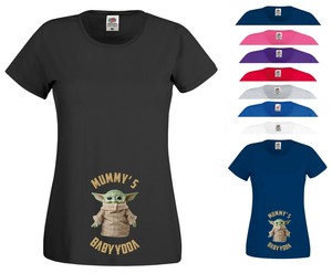 Mummy S Baby Yoda T Shirt The Mandalorian Maternity Joke Xmas Gift Women Tee Top Ebay